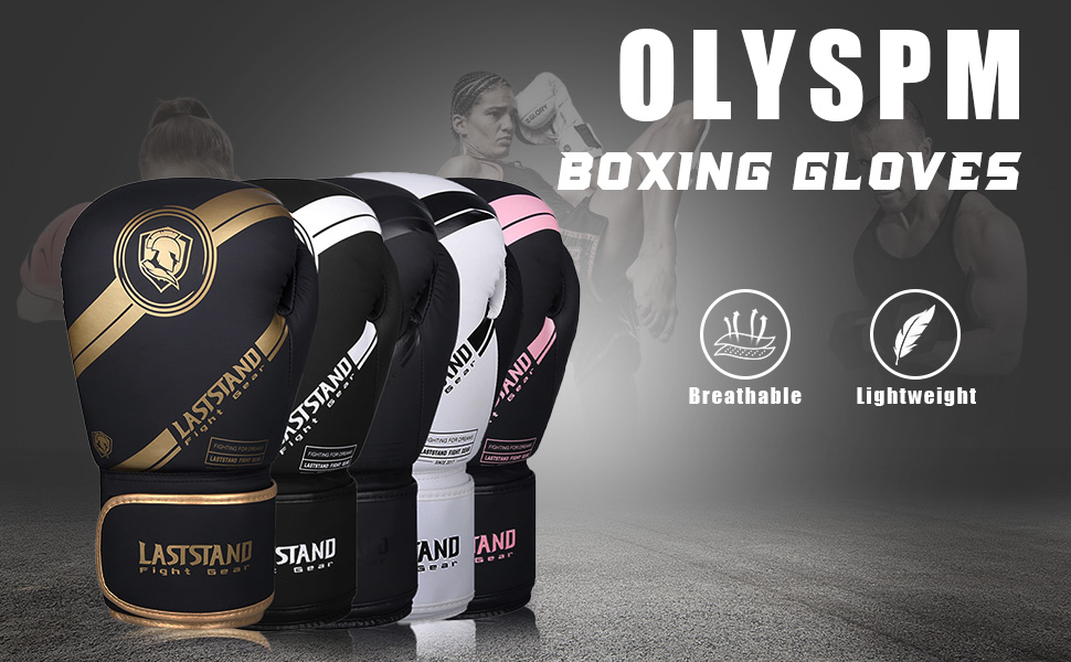 Боксерські рукавички OLYSPM для боксу, кікбоксингу, муай-тай, MMA, тренувань та спарингу, 8oz, 10oz, 12oz, для дітей, підлітків і дорослих
