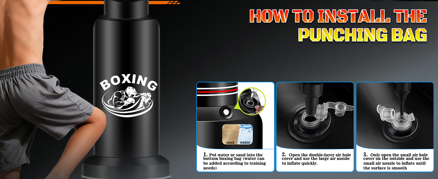 Боксерський мішок NZQXJXZ для дорослих з рукавичками, насосом та скакалкою, 180 см, для MMA та фітнесу