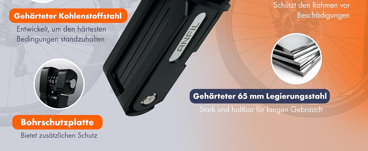 Складане велозамк з кодовим замком - надійний захист вашого велосипеда. Міцний замок з вуглецевої сталі, висока безпека та зручна підставка. Оригінальна модель.