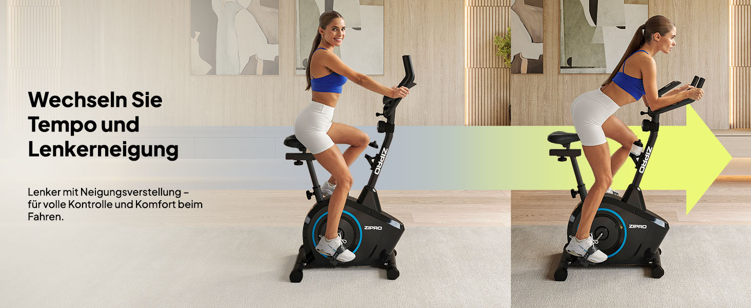 Zipro Heimtrainer Fahrrad Boost: велотренажер для дому, фітнес-велосипед, магнітний велотренажер до 120 кг, індоор байк
