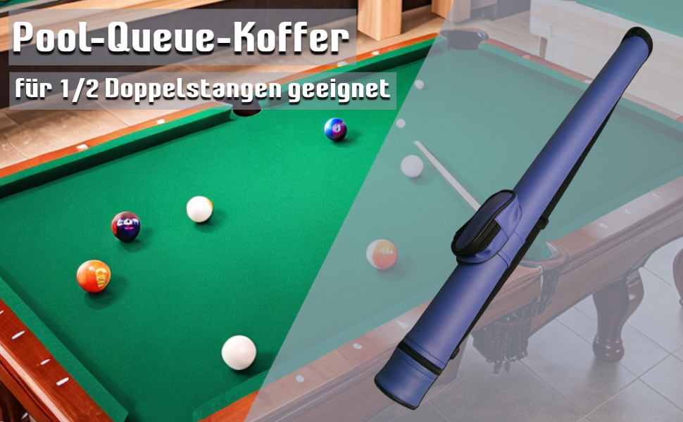 Чохол для більярдних київ Harter Pool-Queue, вінтажний стиль, великі кишені, блакитний