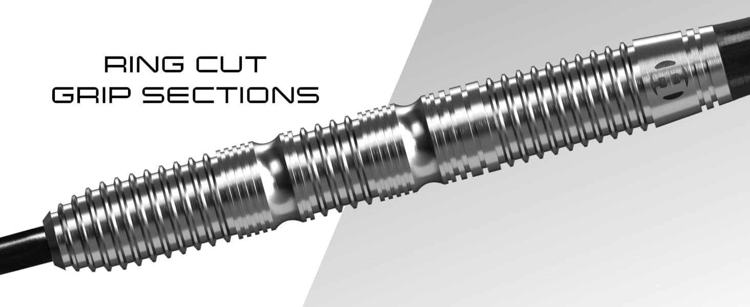 Дарти Harrows NX Elite 90% Tungsten 24g: Сталеві наконечники, комплект 17 предметів (Supergrip, Quantum Flights, кейс)