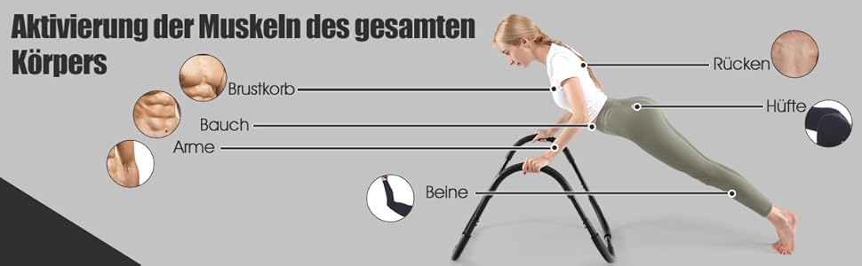 Тренажер для живота COSTWAY Ab Roller, 73 x 73 x 64 см, тренажер для тренування м'язів живота, тренажер для тренування сидячи, тренажер для сідниць для дому чорний