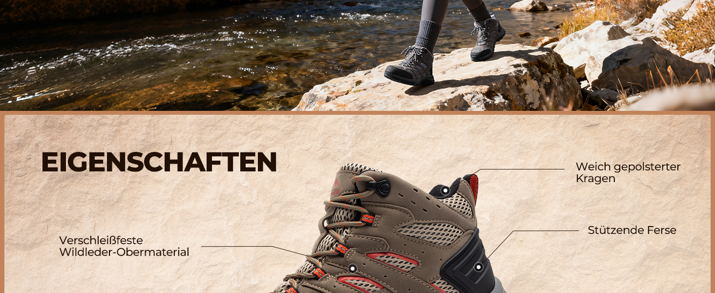 Жіночі трекінгові черевики NORTIV 8, темно-сірий замш, розмір 36 EU