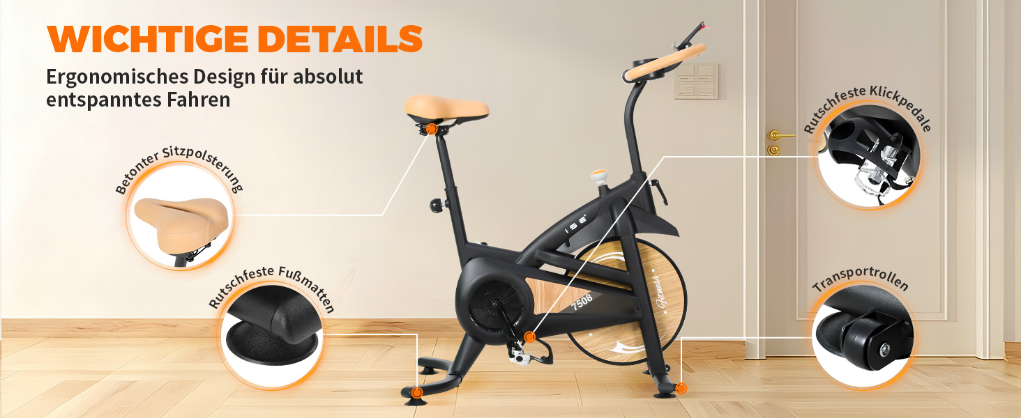 ISE Hometrainer: велотренажер з регульованим магнітним опором, LED-монітором та тримачем для планшета. Макс. вантажність: 130 кг