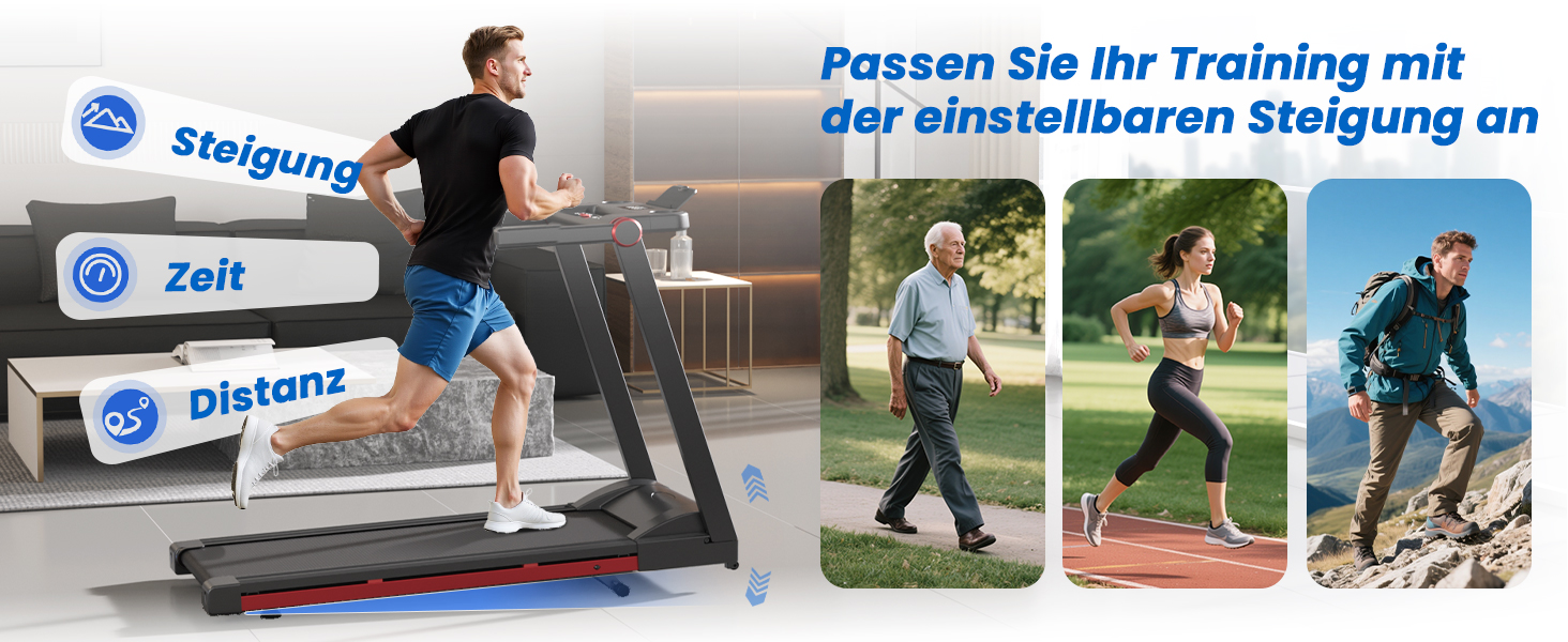 Бігова доріжка для дому 16 км/год, Walking Pad з нахилом 6%, бігове полотно 158 кг, велика площа бігу 112 * 42 см, тихе бігове полотно для дому та офісу, чорно-червоне