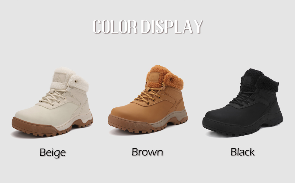 Зимові черевики жіночі снігоступи на шнурівці з антиковзким покриттям, тепла підкладка з хутром (42 EU, Чорний)