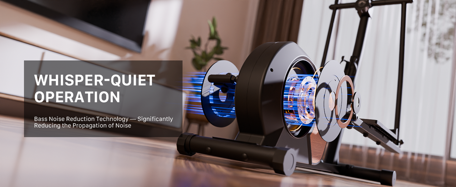 Еліптичний тренажер Aeriflo S100 з Bluetooth та LCD-дисплеєм для дому. 16 рівнів опору, транспортувальні ролики, тиха робота. Ідеальний для кардіотренувань.