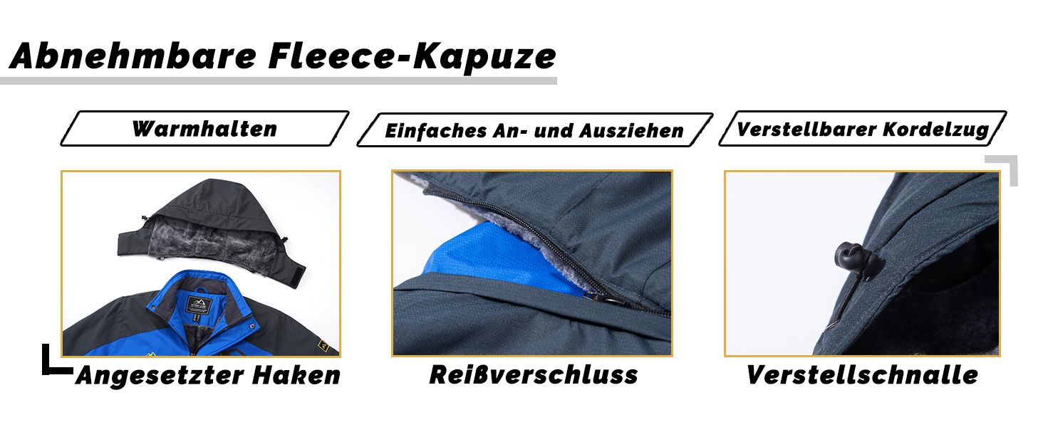 Зимова куртка KEFITEVD для чоловіків: водонепроникна, тепла, з капюшоном, Softshell, флісова, червона, XL