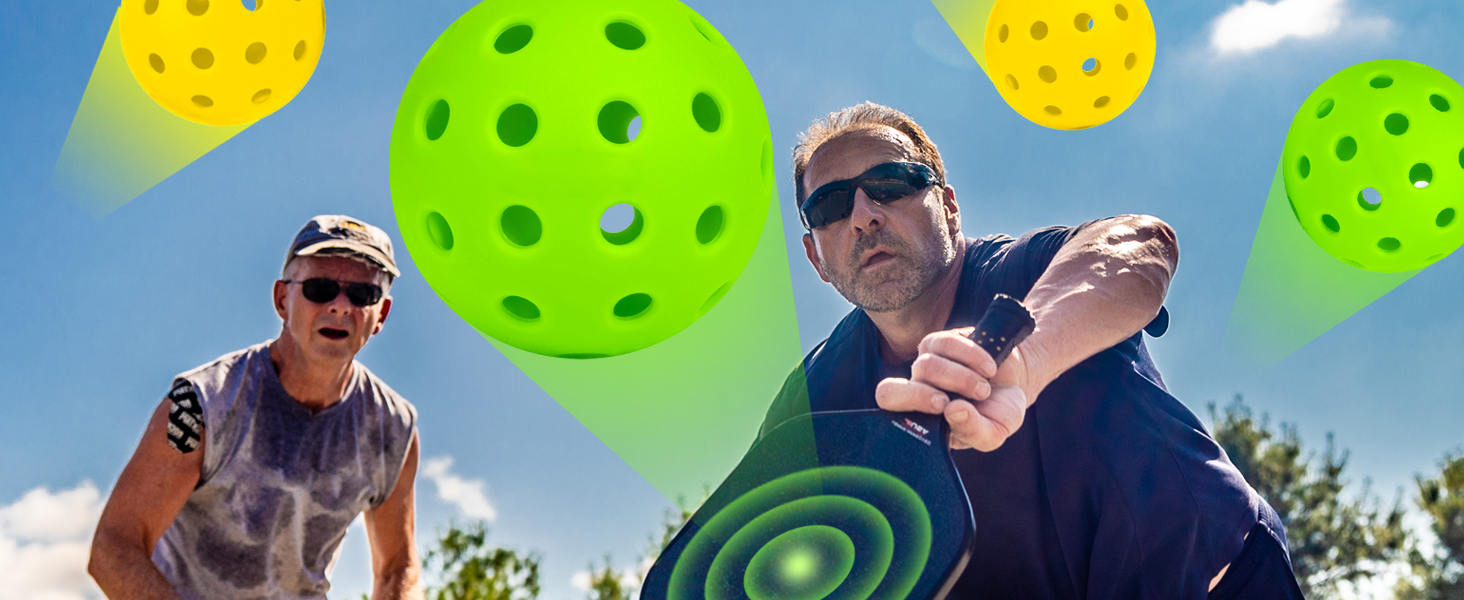 Піклбол м'ячі Outdoor, 40 отворів, 12 шт. - для спортивних ігор, висока пружність, довговічні, сумісні з усіма ракетками