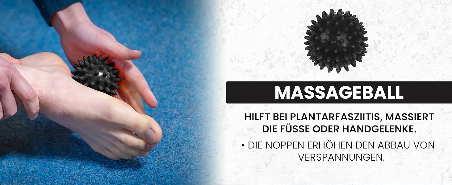 Набір для масажу м'язів Unycos: ролер фасції, фітнес-гумка, масажний м'яч, палиця для реабілітації, шнур для фітнесу та сумка для зберігання (чорний)