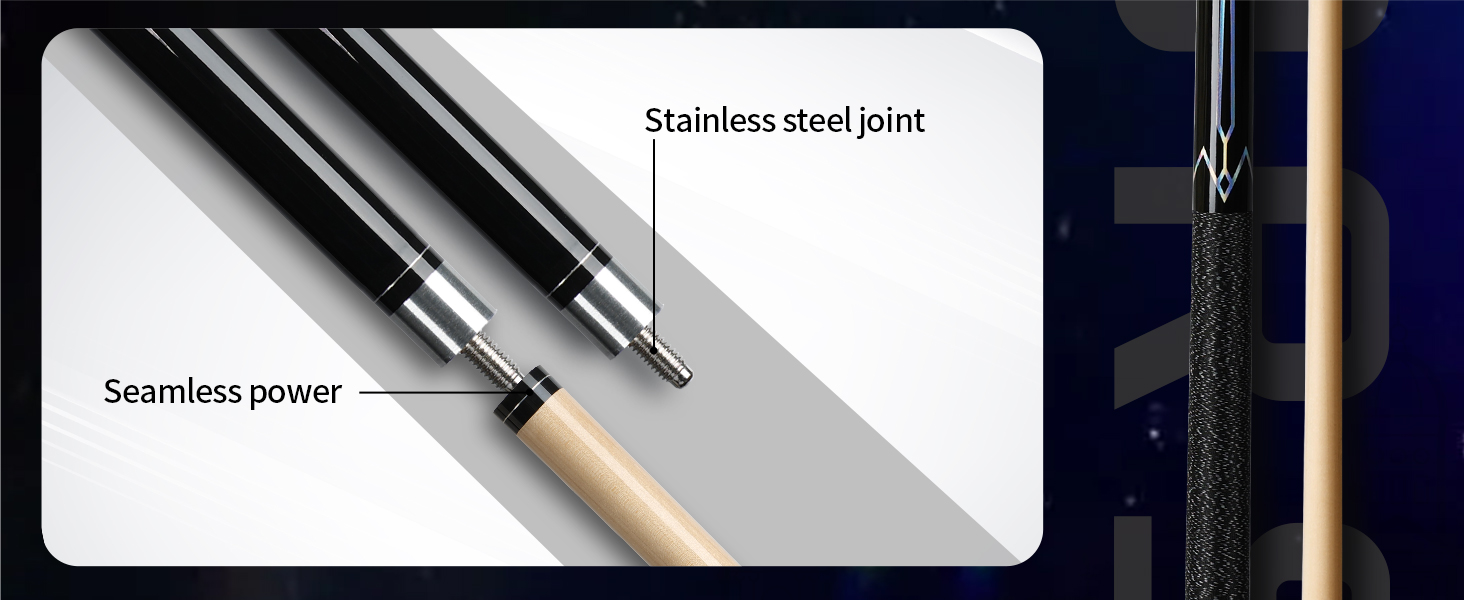 Більярдний кий Horse Billiard з наконечниками 13 мм, 147 см, 2 рукавички та 2 крейди, для дорослих, акорн/горіх, 540г