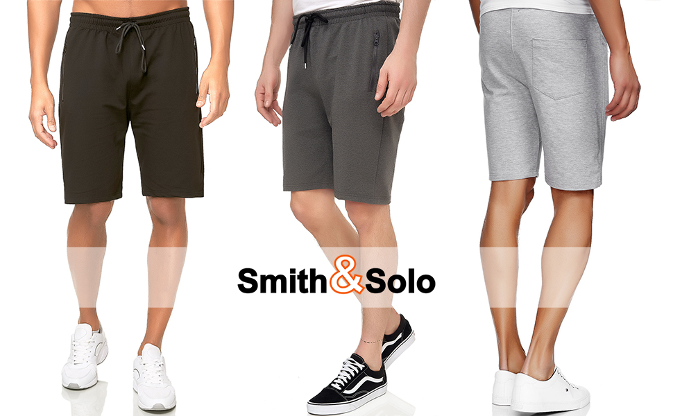 Чоловічі спортивні шорти Smith & Solo з бавовни для бігу, фітнесу та тенісу, розмір XL, колір хакі-чинос