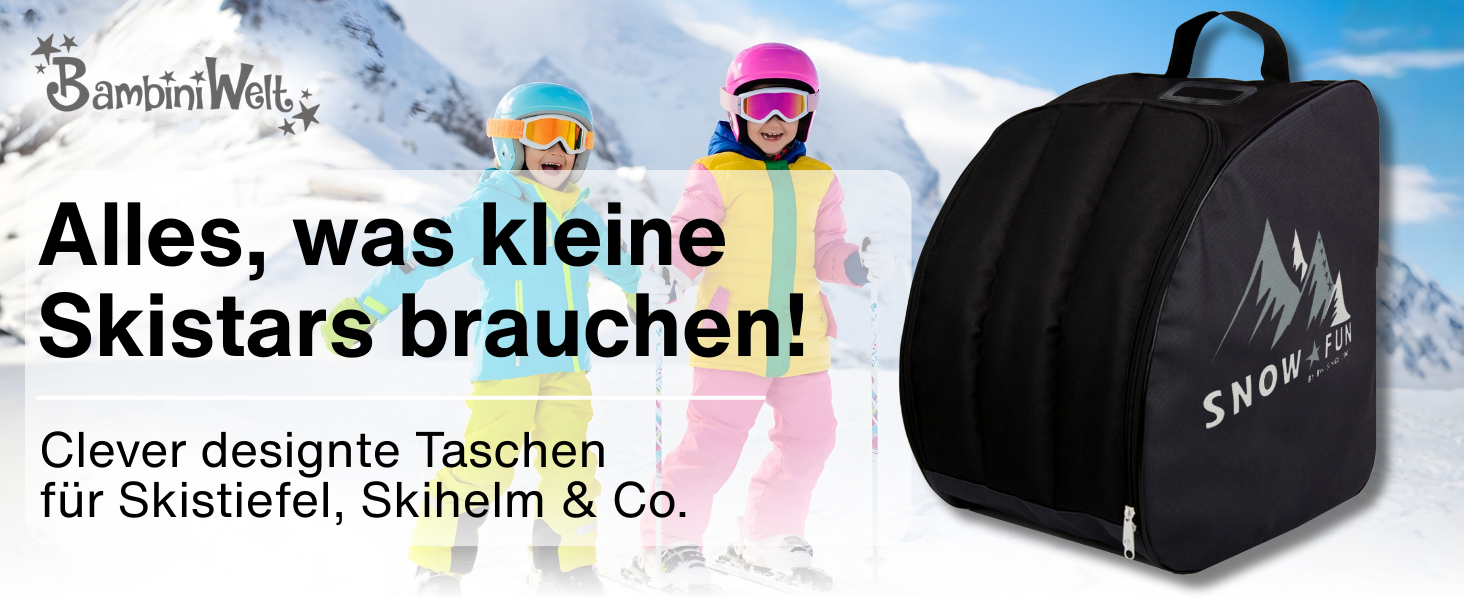 Рюкзак для дитячих гірськолижних черевиків BambiniWelt by Rafael K. - чорний