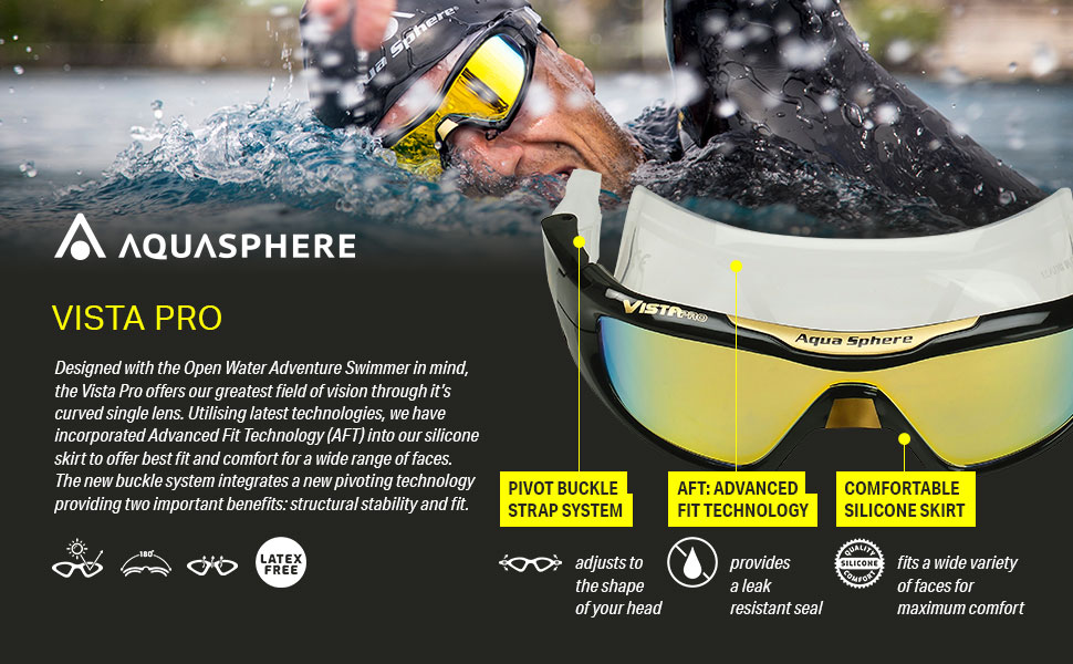 Унісекс маска для плавання Aquasphere Vista Pro, 1 шт.
