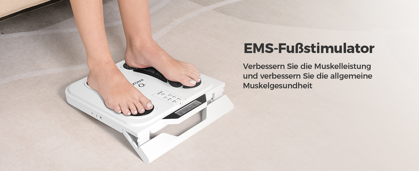 Електростимулятор кровообігу EMS TENS, масажер для ніг з 10 режимами та 50 рівнями інтенсивності, бездротовий масажер з 4 електродними подушками для зняття болю та покращення кровообігу