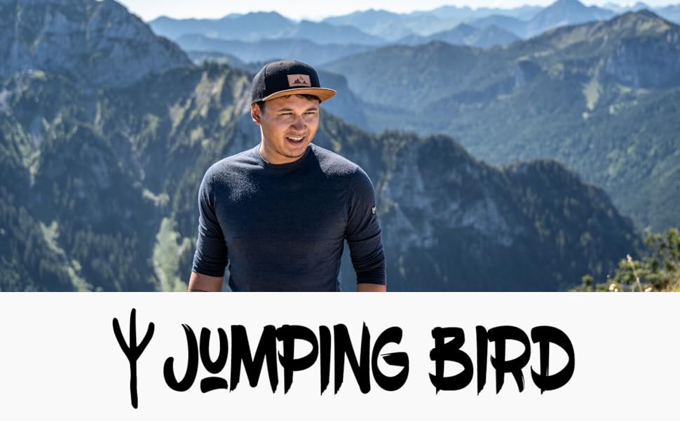 Унісекс кепка-снапбек Jumping Bird чорна, регульована бейсболка для активного відпочинку