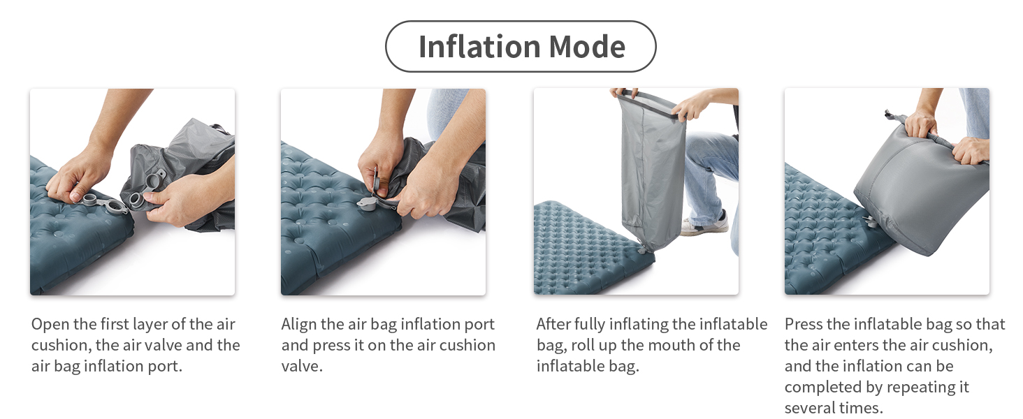 Naturehike Ultraleichte Isomatte: самонадувна килимок для кемпінгу, трекінгу та альпінізму. Чорний, прямокутний, стандартний розмір.