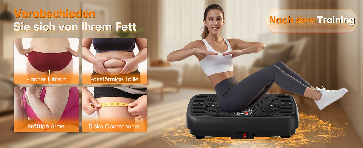 Вібраційна платформа MOSUNY з подвійним мотором для схуднення, тренувань всього тіла та нарощування м'язів - масажер, 450 LBS, для дому