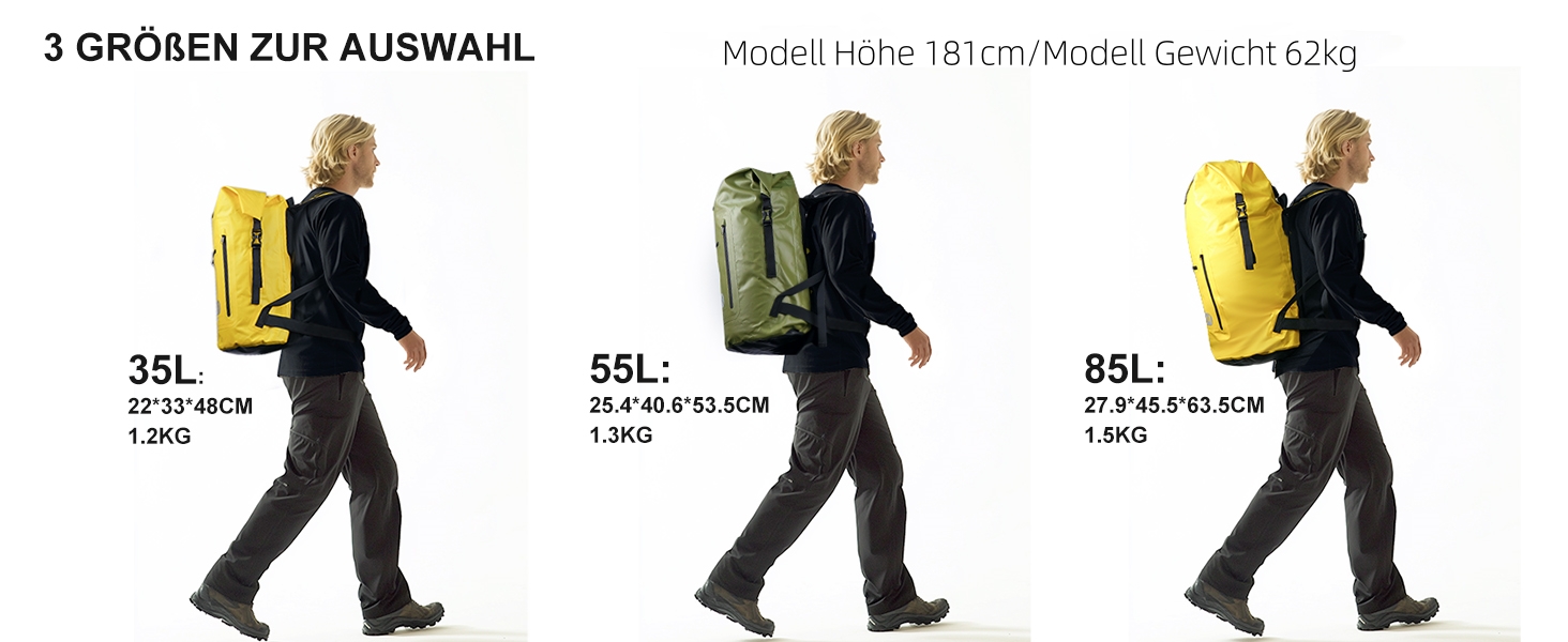 Водонепроникний рюкзак Origem Rolltop 55L: для каякінгу, риболовлі, дайвінгу та повсякденного використання