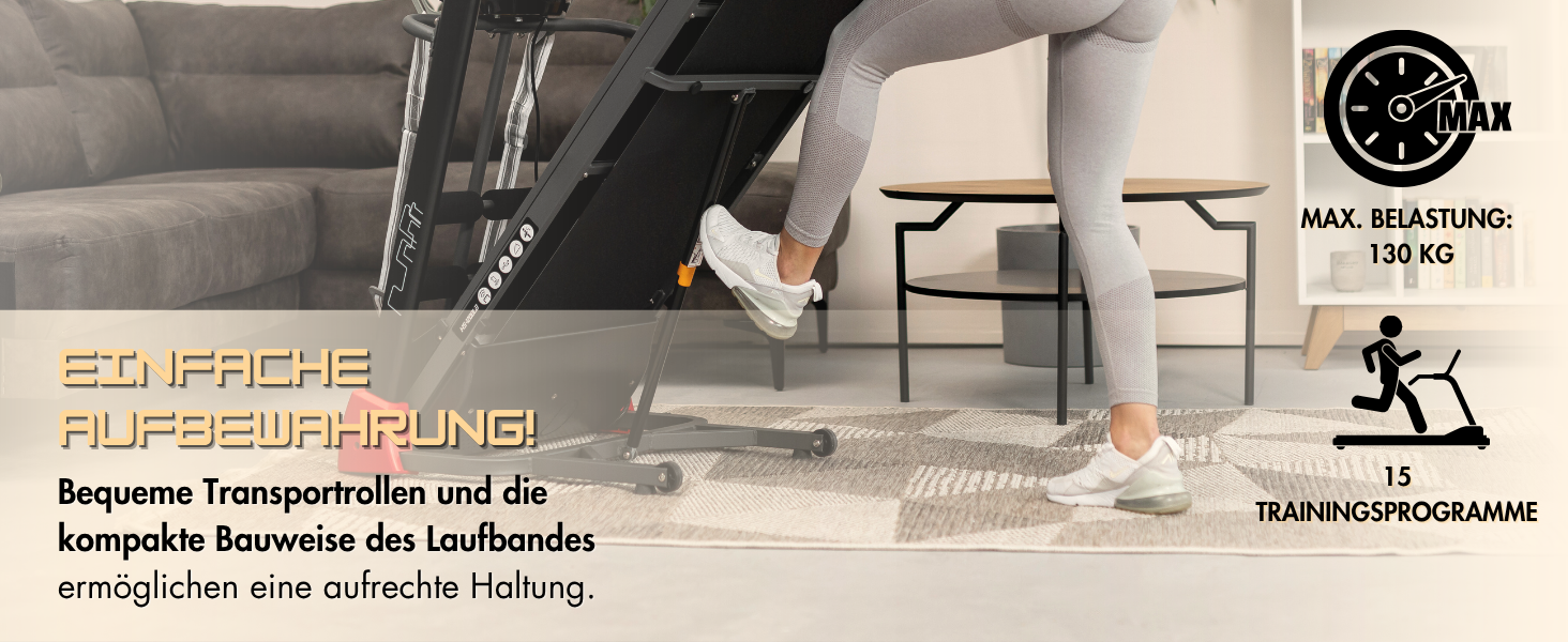 Електричний біговий тренажер Hop-Sport Soul з масажером, комп'ютером та Bluetooth, складаний, для дому, швидкість до 14 км/год, вантажопідйомність 130 кг