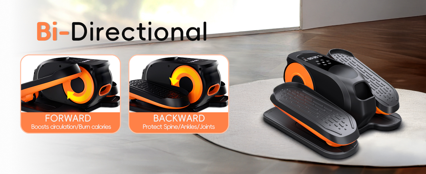 Morelax Mini Ellipsentrainer: компактний електричний тренажер для дому з пульт дистанційного керування, дисплеєм та неслизьким покриттям. Чорний колір