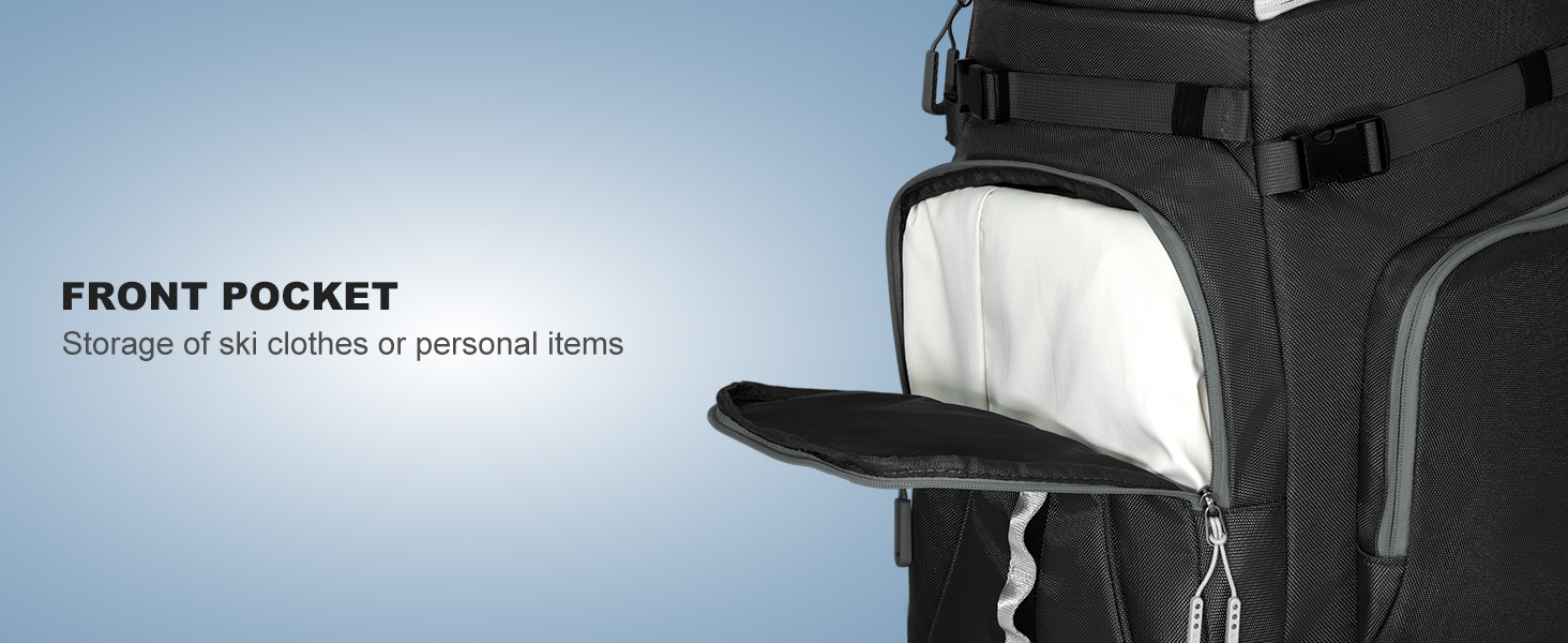 Сумка для лижних черевиків з відділенням для шолома, 65L, рюкзак для лиж, водонепроникна сумка для лиж, для лижних черевиків, ковзанів, лижних окулярів, сноуборду, лижних рукавичок, блакитна