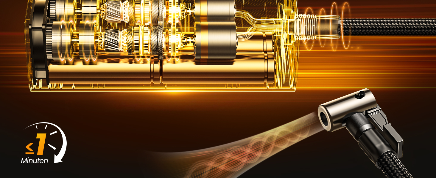 Електрична повітряна помпа Lamicall з акумулятором для велосипеда, авто, мото - 150 PSI, компресор з цифровим манометром та Powerbank, 5000mAh з металевим циліндром