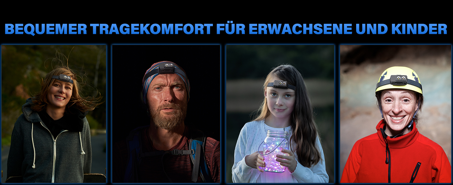 LED налобний ліхтар Sidark з акумулятором, 2 шт. - 8 режимів, сенсор, водонепроникність IPX7, магнітний, для кемпінгу та активного відпочинку