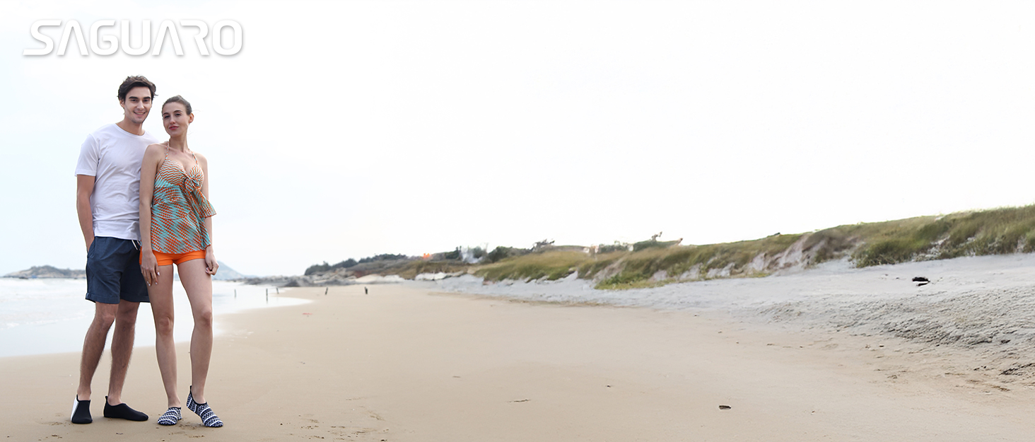 Чоботи для плавання SAGUARO: чоловічі та жіночі, легкі, швидковисихаючі, неопренові, розміри EU 36-47, чорний колір