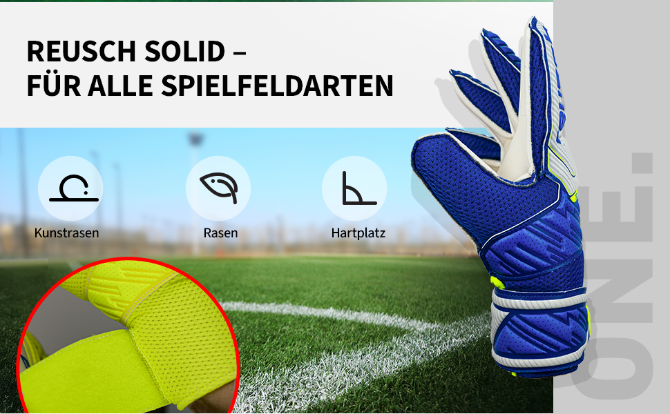 Воротарські рукавички Reusch Attrakt Solid Junior для дітей 5-16 років | Жовто-синій/Білий колір