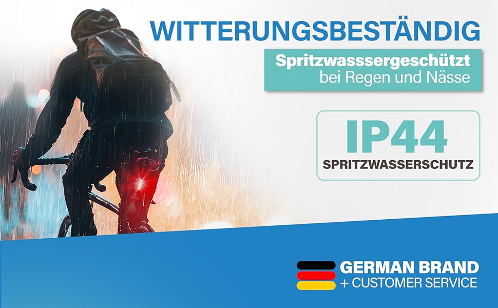 LED акумуляторний задній ліхтар Fischer Stableuchte для велосипеда, зарядний, IPX4, чорний, TWIN (акумуляторний ліхтар + TWIN STOP)