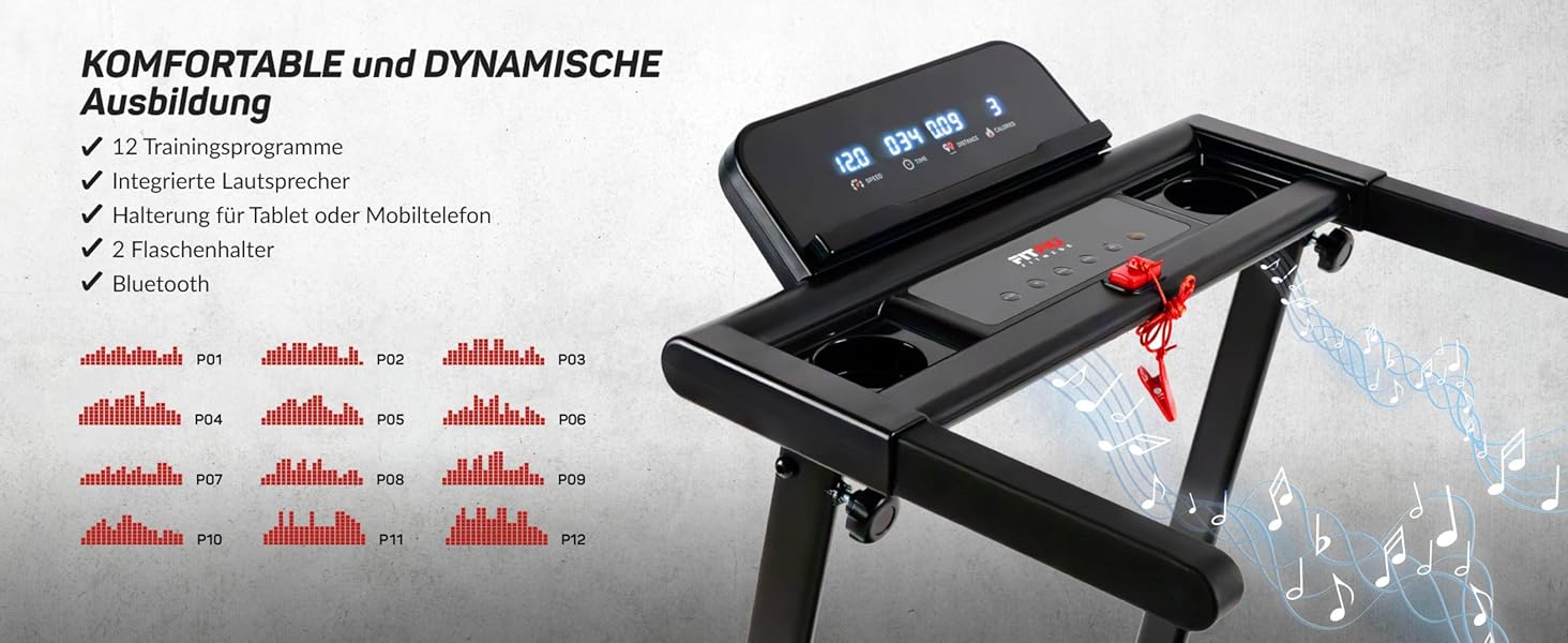 FITFIU MC-160-2 в 1: Ходунки та бігове полотно, складане, Bluetooth, Kinomap, для дому/офісу