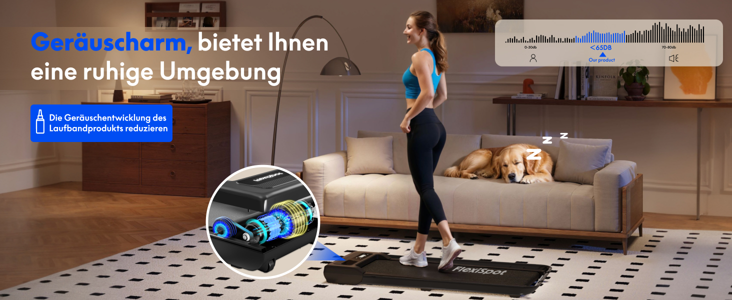 Бігова доріжка FlexiSpot Walking Pad DynamicX PLUS для дому та офісу, чорна. Складана, з пультом, LED дисплеєм, 4-в-1