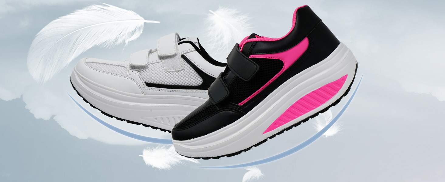 Жіночі кросівки JOMIX на липучці: спортивні, з платформою, для бігу, зручні, з антиковзкою підошвою, для фітнесу, тренувань та активного відпочинку (38 EU, білий)