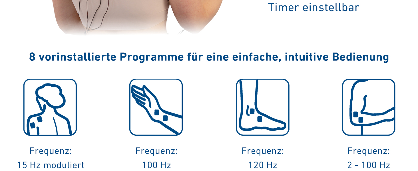 Пристрій TENS Axion STIM-PRO Comfort для терапії болю - комплект з 4 електродів 5x5 см | Reizstromgerät для лікування артрозу, артриту, болю в шиї, спині та суглобах | Сертифікований медичний продукт