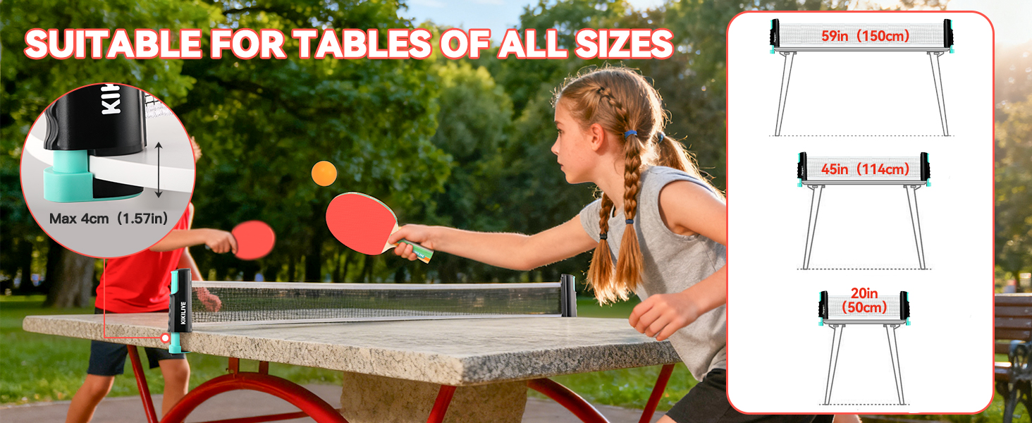 Набір для настільного тенісу з висувною сіткою, 2 ракетки, 6 м'ячів та сумка – портативний набір для гри в приміщенні та на вулиці, ідеальний для сім'ї, відпочинку та тренувань. Кольори: синій+зелений (чорний+червоний)