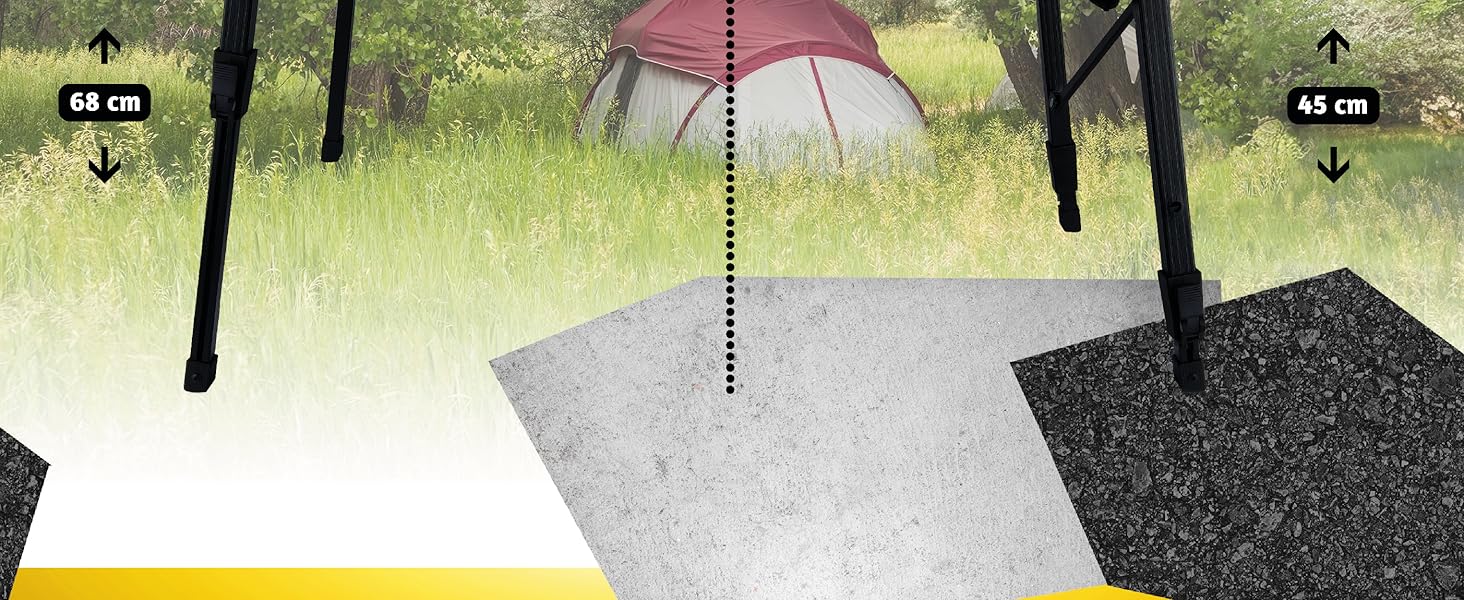 Werkfox Складний туристичний стіл: регульована висота, 90x51 см, вантажопідйомність 30 кг, з сумкою