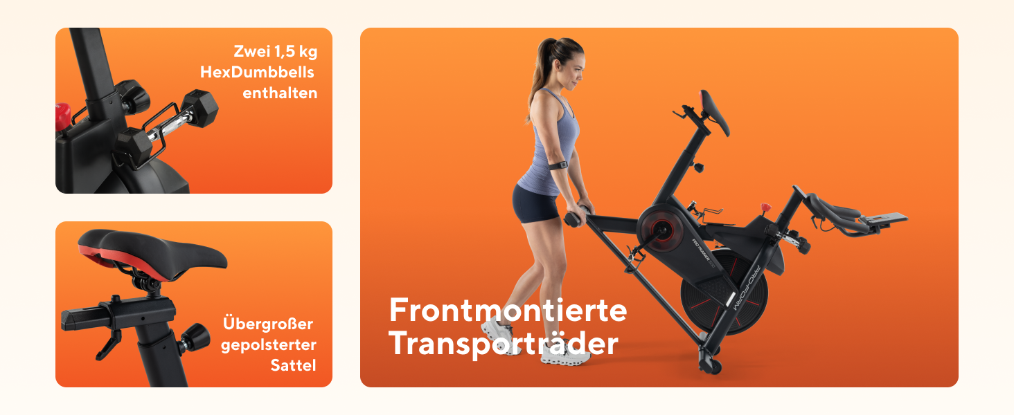Велотренажер ProForm Pro Trainer 500, чорний - для дому та фітнесу