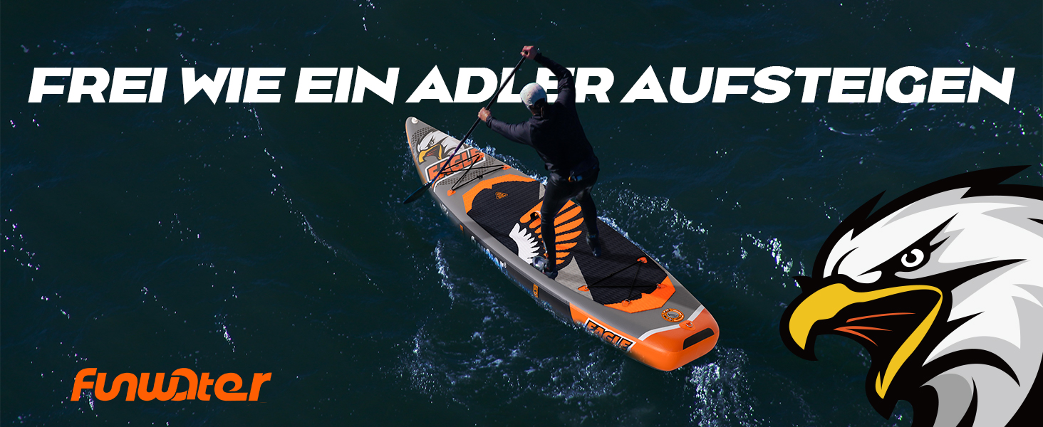 Надувний SUP-борд FunWater 11'10'6: комплект з аксесуарами для дорослих, для всіх рівнів підготовки