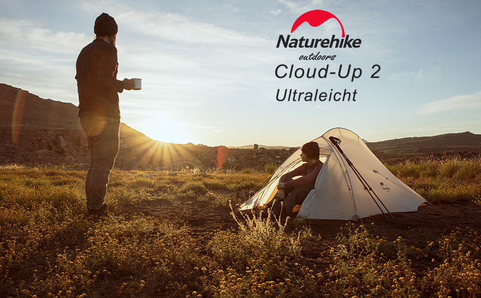 Намет Naturehike Cloud Up 2 - ультралегкий двомісний намет 3-4 сезон для кемпінгу та піших прогулянок, 20D, оливковий
