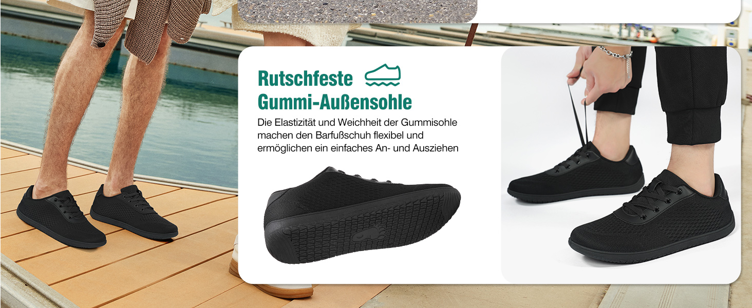 Босижні кросівки для жінок та чоловіків, мінімалістичні босижні взуття з широкою передньою частиною та нульовим перепадом, легкі дихаючі кросівки для фітнесу, хайкінгу, бігу та повсякденного носіння 40 EU широкі чорні 1125