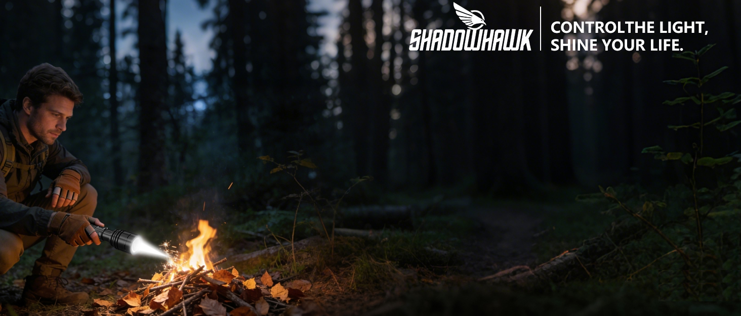 Ліхтарик тактичний Shadowhawk LED 1,000,000 LM, 50W, 1000м, IP67, з LCD-дисплеєм, чорний - для виживання, кемпінгу, активного відпочинку