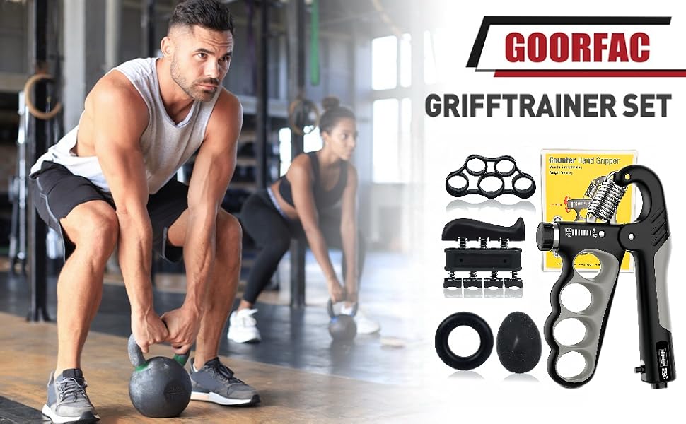 Handtrainer Fingertrainer: Розширювач для рук та передпліч (5-100 кг), тренажер для пальців, масажні м'ячики для реабілітації кисті