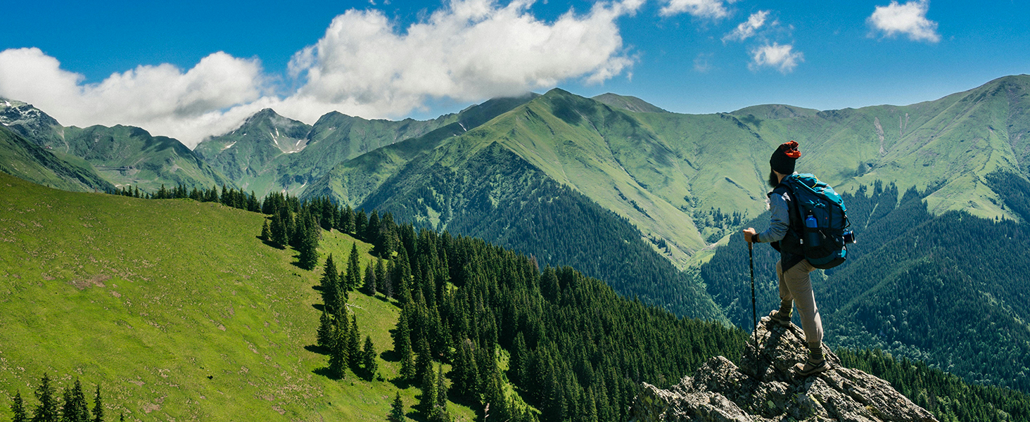 Чоловічі трейлові кросівки HOBIBEAR для трейлраннінгу, трекінгу та хайкінгу. Широка передня частина, не слизька підошва, чорний колір, 44 EU