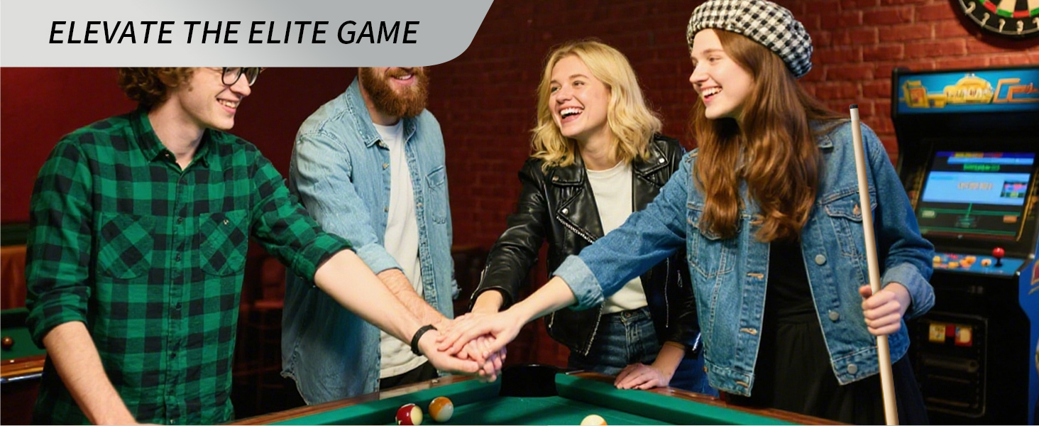 Більярдний кий Horse Billiard з наконечниками 13 мм, 147 см, 2 рукавички та 2 крейди, для дорослих, акорн/горіх, 540г