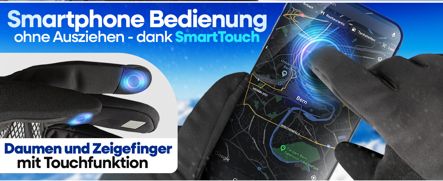 Велосипедні рукавички Nextcover® Winter з ThermoShield 2.0 для чоловіків та жінок, розмір S-XXL. Теплі та водонепроникні зимові рукавички для велосипеда.