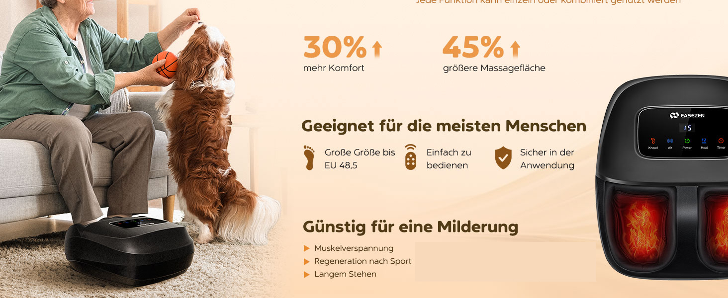 Масажер для ніг Shiatsu з пультом керування та LCD-дисплеєм, до 48 розміру, ідеальний подарунок для жінок/матусь/батьків