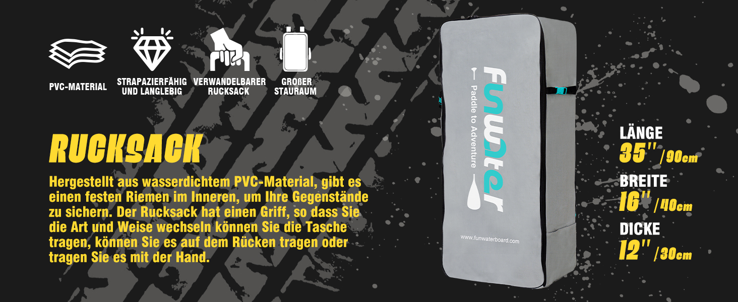 Надувний SUP Борд FunWater 10'6'–11'6' – комплект з аксесуарами для всіх рівнів підготовки