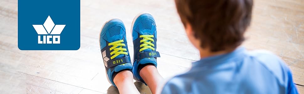 Дитячі спортивні кросівки для залу Lico Unisex, зелено-сині, розмір 33 EU